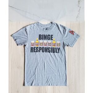 Simpsons Duff Beer Shirt Mens S Binge Responsibly Tee Universal Studios T-Shirt
